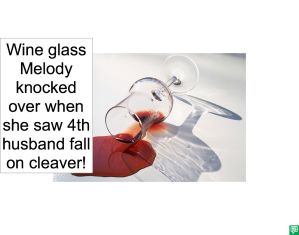WINE GLASS MELODY KNOCKED OVER